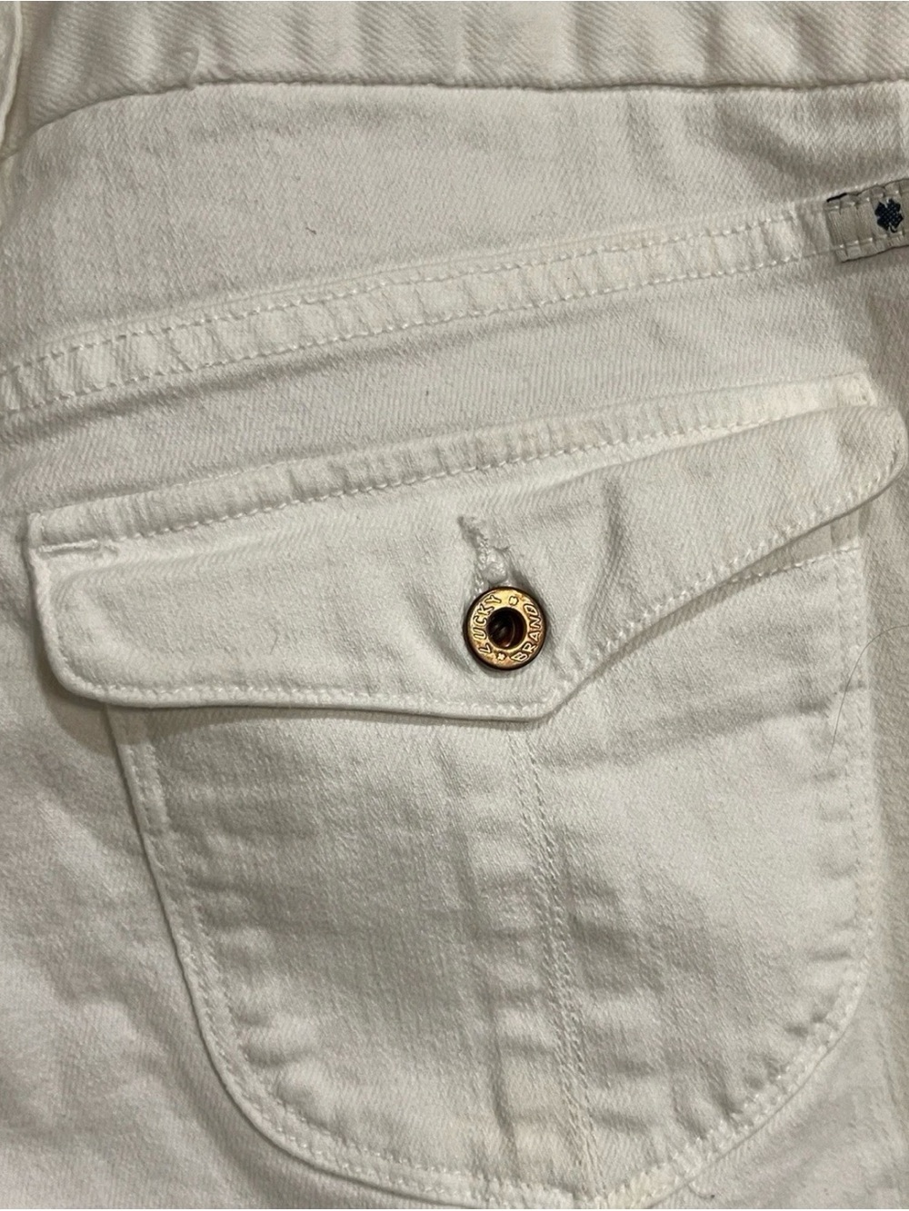 White Cropped Straight-Leg Jeans - Picture 8 of 16